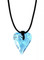Wild Heart Leather Necklace in Aquamarine