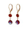 Channel Set Earrings in Gold Siam (Red)