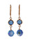 Channel Set Earrings in Gold Sapphire