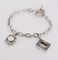 Charm Bracelet with Clock & Frame Charm