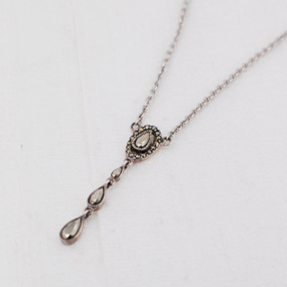 Marcasite Drop Necklace