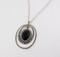 Onyx & Marcasite Oval Necklace