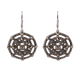 Marcasite Medallion Earrings