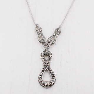 Marcasite Infinity Necklace