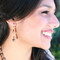 Crystal Dangle Earrings in 18k Gold Vermeil Sandy Beach