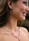 Crystal Dangle Earrings in Sterling Silver Peony. Shown with Crystal Lite Necklace in Sterling Silver Peony.
