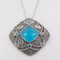 Chalcedony Radiant Medallion Necklace