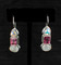 Moonstone, Pink Topaz & Mercury Quartz Earrings