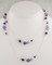 Long Necklace in Sterling Silver Orchid