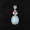Moonstone & Mercury Quartz Pendant