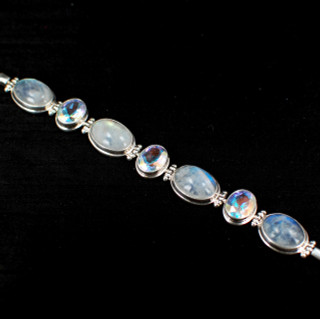 Moonstone & Mercury Mist Medium Bracelet