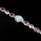 Moonstone, Pink Topaz & Mercury Quartz Large Bracelet