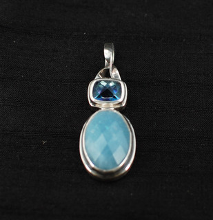 Neptune Topaz & Aquamarine  Pendant