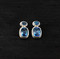Neptune Topaz Two-Stone Post Earrings
