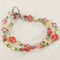 Double Bracelet shown in Sterling Silver Hibiscus - Padparadscha, Rose, Fuchsia, Jonquil & Peridot Swarovski crystals.