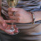 Double Bracelet shown in Sterling Silver Sandy Beach - Bronze & Brown Swarovski crystal pearls with Light Colorado Topaz & Smoked Topaz Swarovski crystals. Shown with Cluster Ring in Sterling Silver.