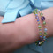 Double Bracelet shown in 18K Gold Vermeil Serenity - Sapphire, Tanzanite, Peridot & Aquamarine Swarovski crystals.