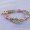 Double Bracelet shown in 18K Gold Vermeil Garden - Olivine, Tanzanite, Aquamarine & Padparadscha Swarovski crystals.