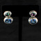 Mystic & Blue Passion Topaz Oval Post Earrings