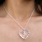 Truly Heart Necklace in Sterling Silver Crystal (Clear)