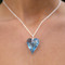 Wild Heart Necklace in Sterling Silver Aquamarine