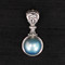Blue Pearl Round Pendant
