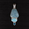Aquamarine, Larimar & Blue Topaz Pendant