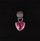 Rose Corrundum Trillion-Cut Pendant