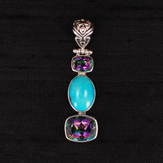 Mystic Topaz & Turquoise  Pendant