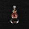 Smoked Topaz, Salmon Quartz & Citrine Pendant
