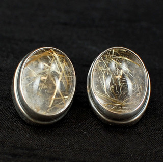 Rutilated Quartz Post Earrings