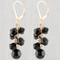 Crystal Cluster Earrings in 18k Gold Vermeil Jet (Black)