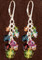 Crystal Cluster Earrings in Sterling Silver Earth