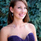 Crystal Cluster Earrings in Sterling Silver Orchid