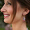 Crystal Cluster Earrings in Sterling Silver Pastel