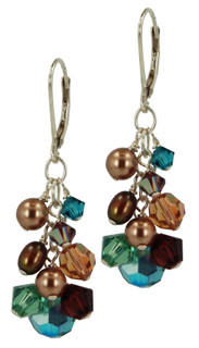 Leopard Skin Cluster Earrings