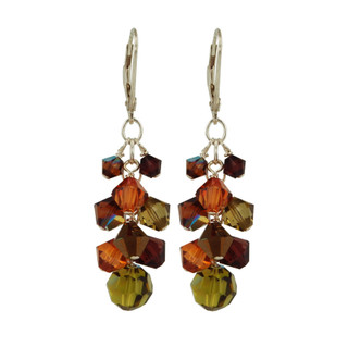 Adobe Crystal Cluster Earrings