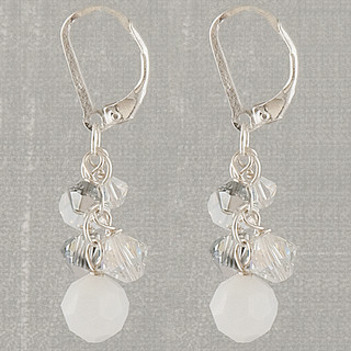 Crushed Ice Crystal Cluster Earrings