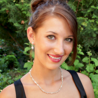 Small Necklace in Sterling Silver Crystal (Clear) shown with the Single Crystal Post Earrings in Crystal (Clear).