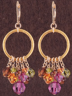 Ring Cluster Earrings in 18k Gold Vermeil Cabrina