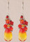 Teardrop Cluster Earrings in Fire