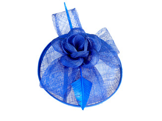 Blue Rose Feather Fascinator