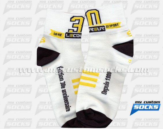 Custom Socks: Boutique Le Coureur White