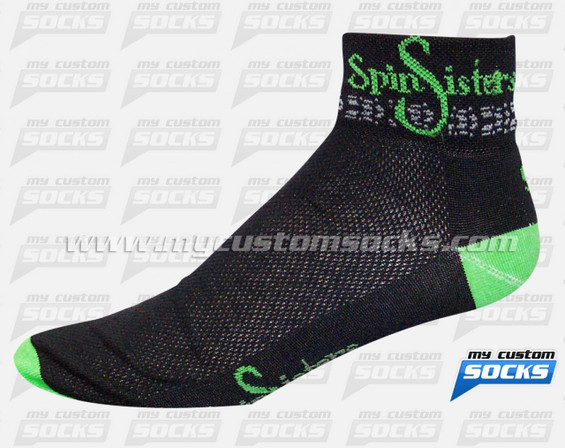 Custom Spin Sisters Mountain Biking Club Socks