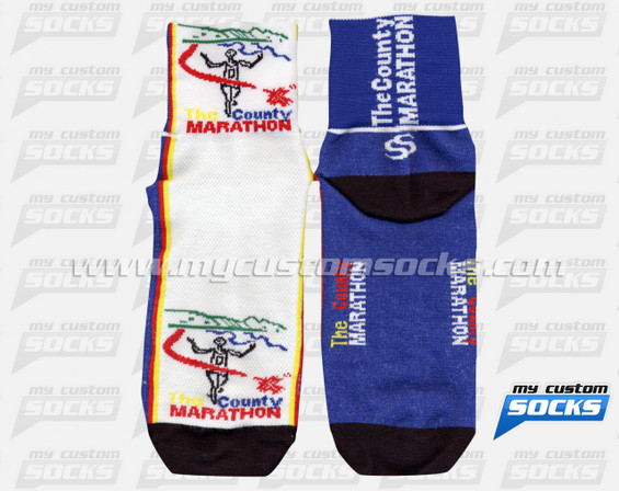 Custom The County Marathon Blue Socks