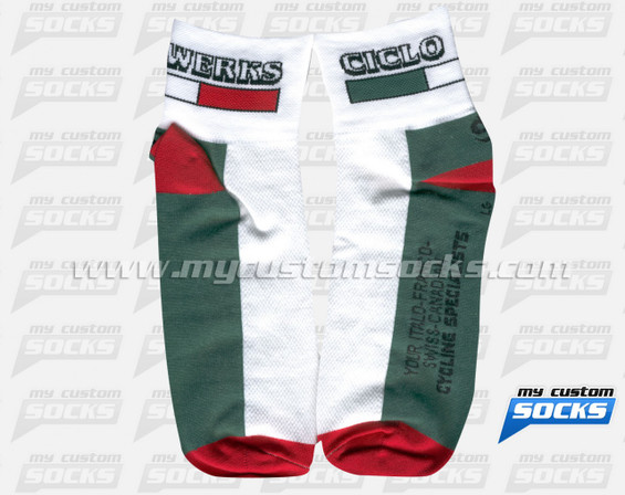 Custom Socks: Ciclo Werks White (1)