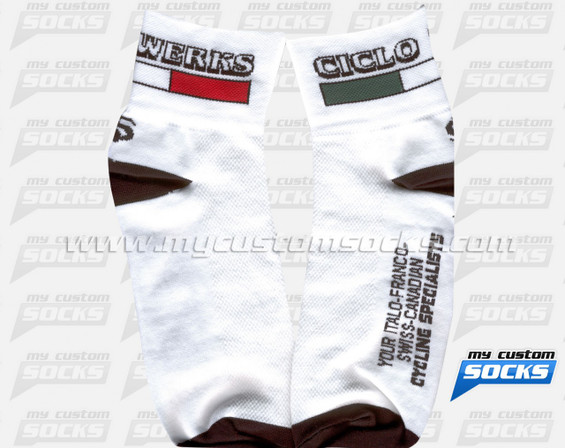 Custom Socks: Ciclo Werks White (2)