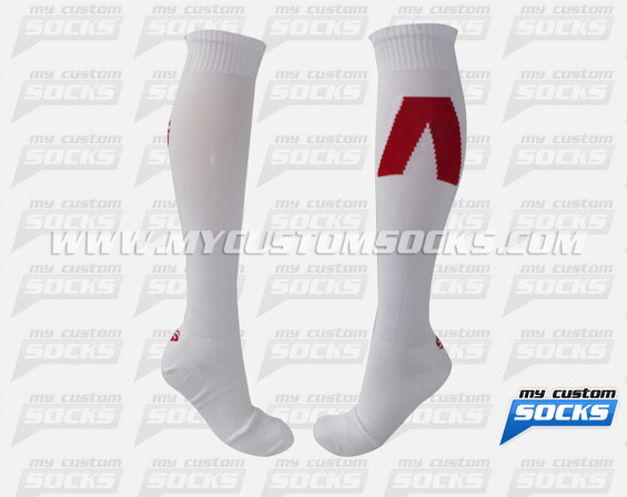 Custom Elite Socks: Iolani High School - White Soccer  Elite Socks
