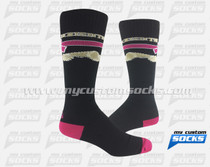 Custom Socks - Hamilton Knights Cancer Ribbon