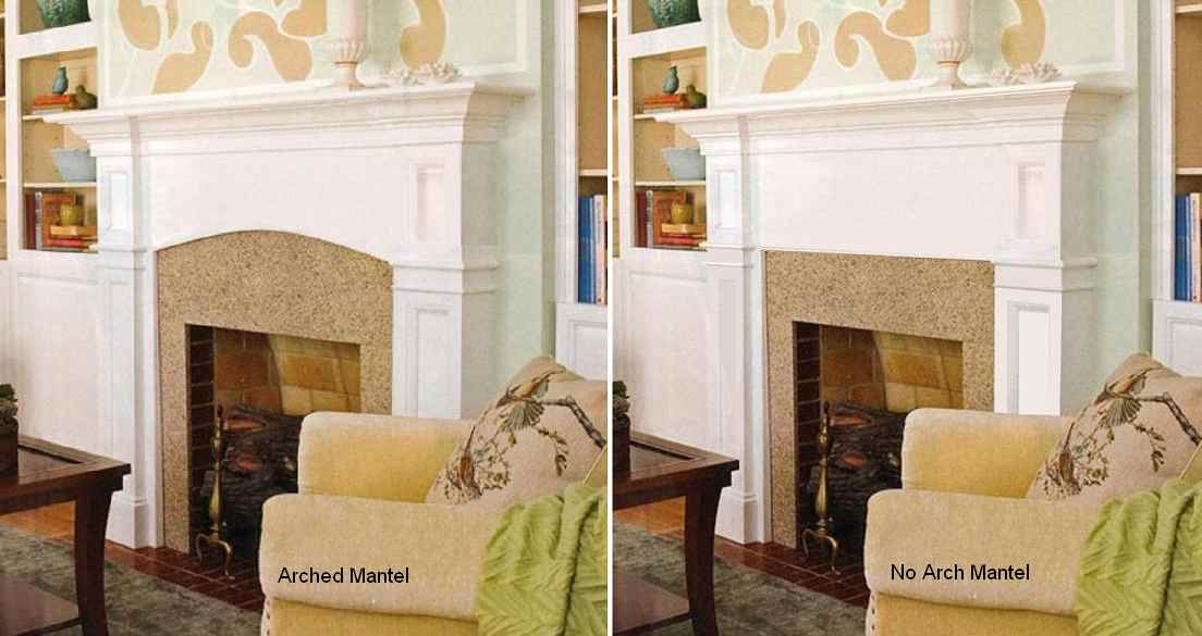 Wood Fireplace Mantels Arch Hanford Americana Collection